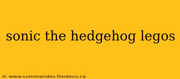 sonic the hedgehog legos