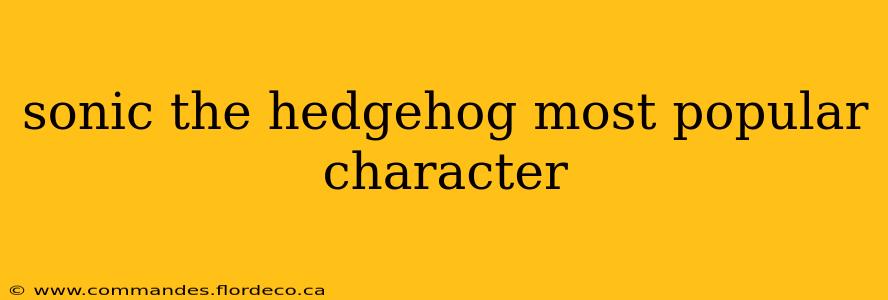 sonic the hedgehog most popular character