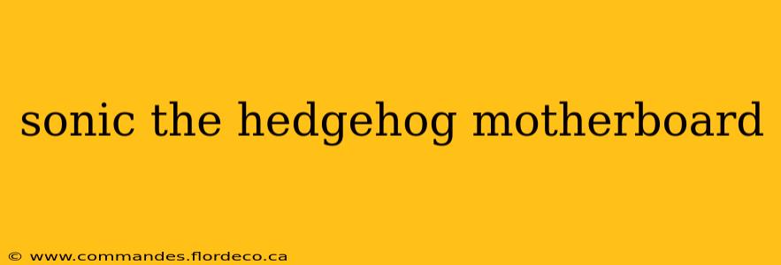 sonic the hedgehog motherboard