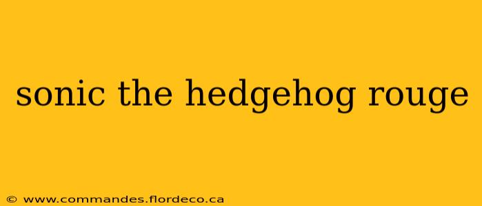 sonic the hedgehog rouge
