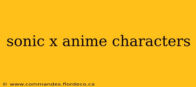 sonic x anime characters