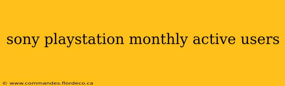 sony playstation monthly active users