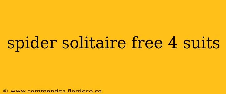 spider solitaire free 4 suits