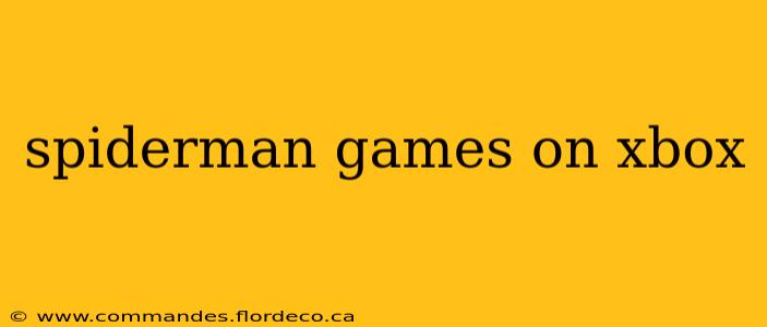 spiderman games on xbox