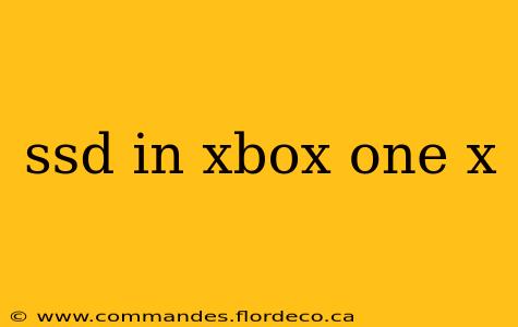 ssd in xbox one x