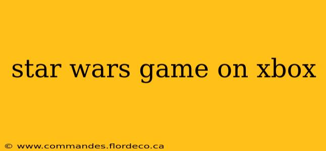 star wars game on xbox
