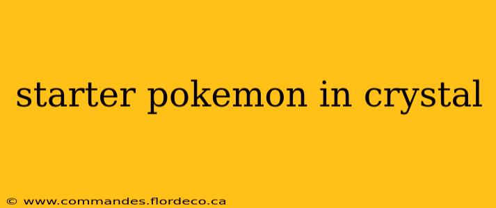 starter pokemon in crystal