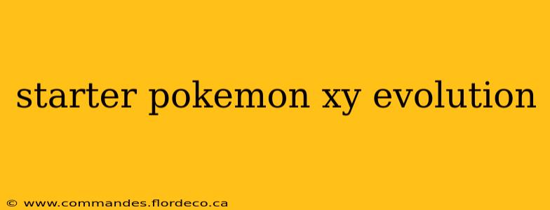 starter pokemon xy evolution