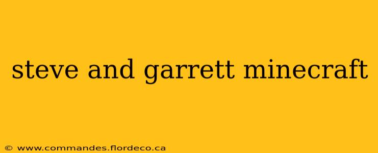 steve and garrett minecraft