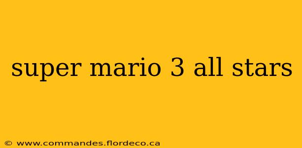 super mario 3 all stars