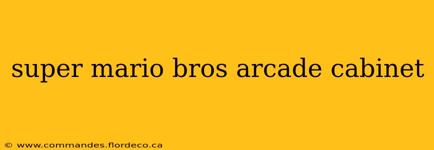 super mario bros arcade cabinet