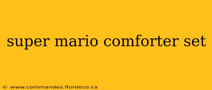 super mario comforter set
