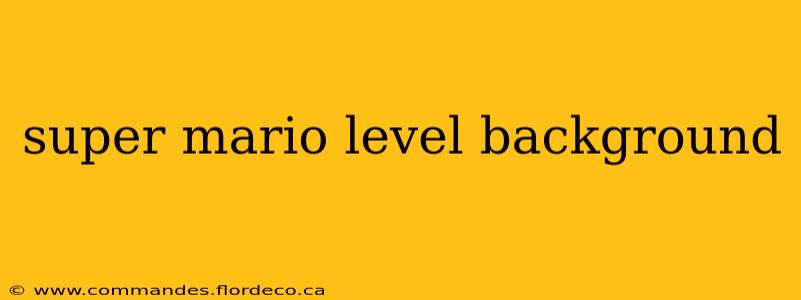 super mario level background
