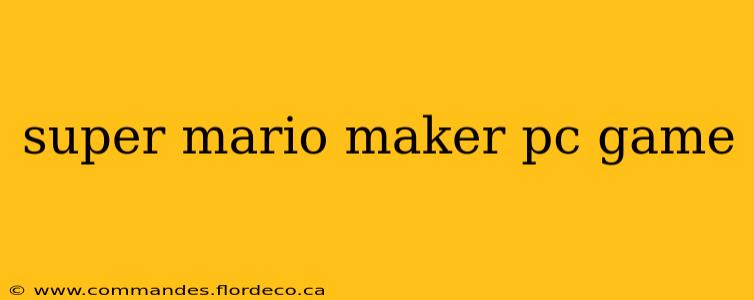 super mario maker pc game