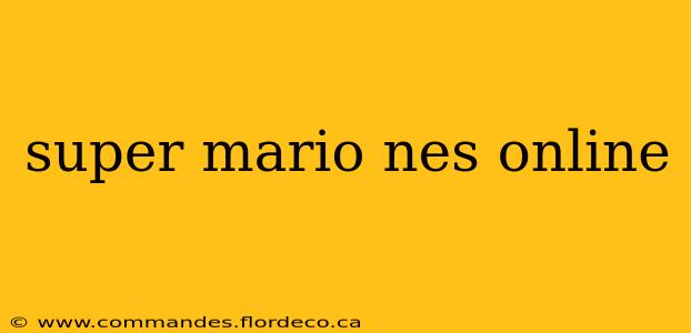 super mario nes online