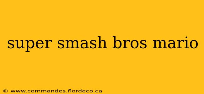 super smash bros mario