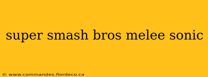 super smash bros melee sonic