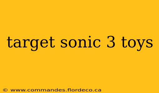 target sonic 3 toys