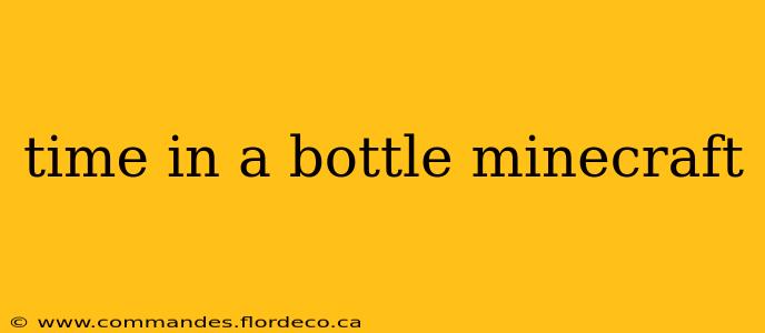 time in a bottle minecraft