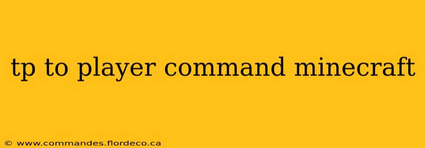 tp to player command minecraft
