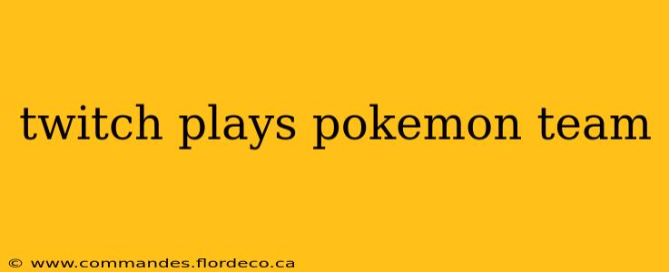 twitch plays pokemon team