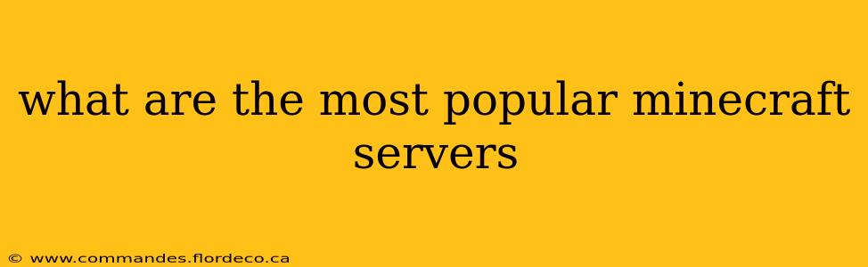 what are the most popular minecraft servers