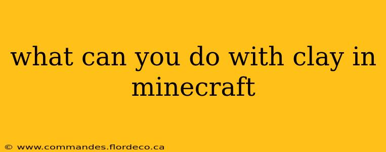 what can you do with clay in minecraft