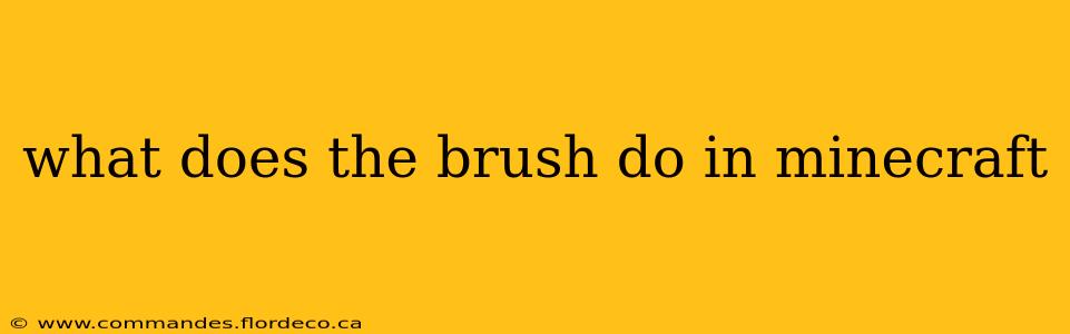 what does the brush do in minecraft