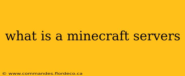 what is a minecraft servers