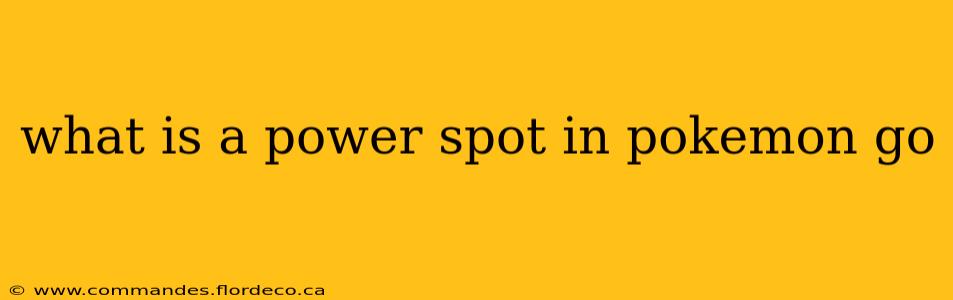 what is a power spot in pokemon go