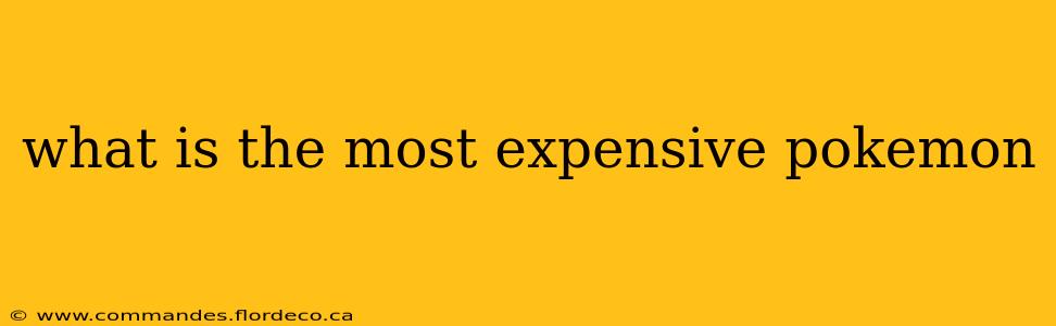 what is the most expensive pokemon