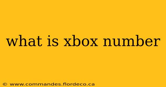 what is xbox number