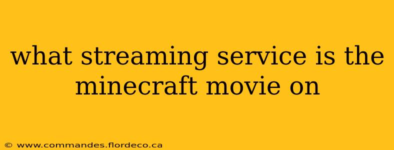 what streaming service is the minecraft movie on
