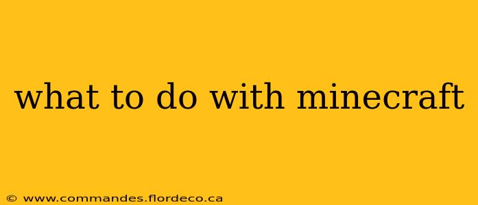 what to do with minecraft