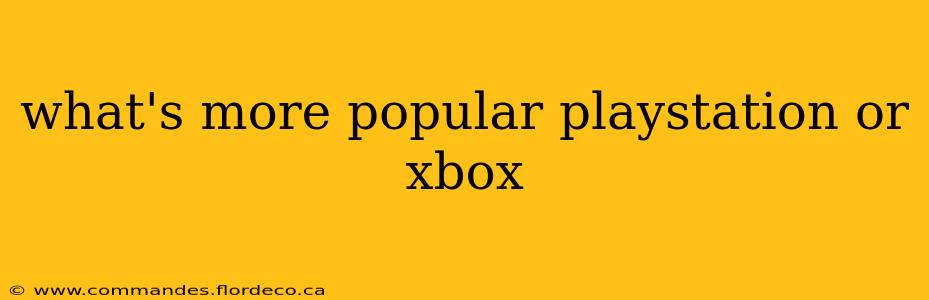 what's more popular playstation or xbox