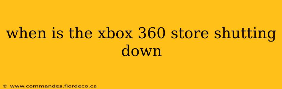 when is the xbox 360 store shutting down