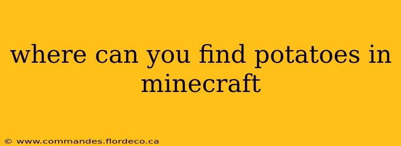 where can you find potatoes in minecraft