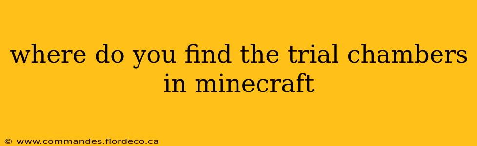 where do you find the trial chambers in minecraft