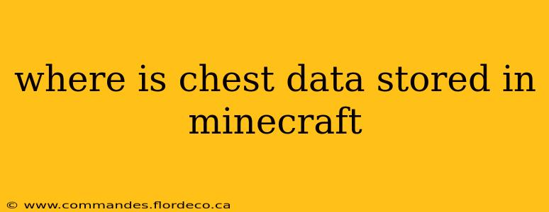 where is chest data stored in minecraft