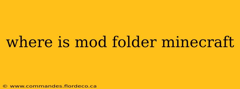where is mod folder minecraft
