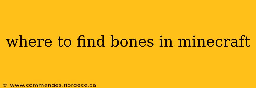 where to find bones in minecraft