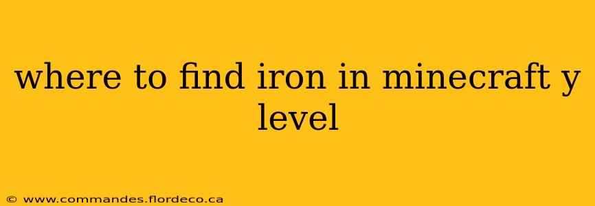 where to find iron in minecraft y level
