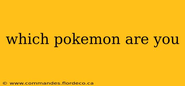 which pokemon are you