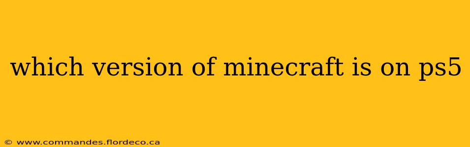 which version of minecraft is on ps5