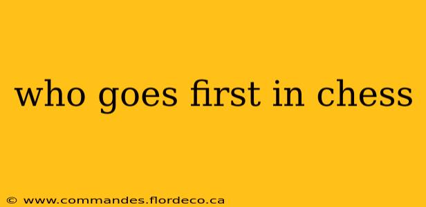 who goes first in chess