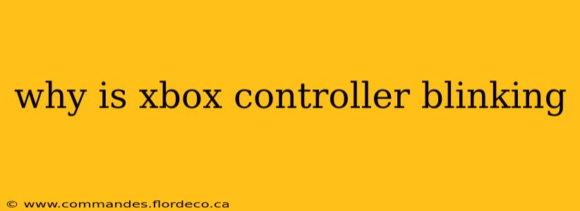 why is xbox controller blinking
