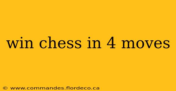 win chess in 4 moves