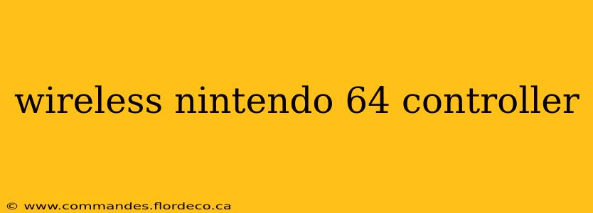 wireless nintendo 64 controller