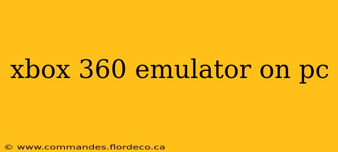 xbox 360 emulator on pc