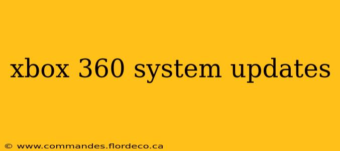 xbox 360 system updates